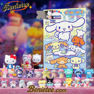 Hi-Kitty Cinnamoroll Advent Calendar, Christmas Countdown Advent Calendar Gift Box with 24 Acrylic Ornaments