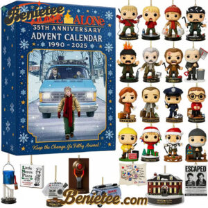Home Alone Movie Advent Calendar 2025, Christmas Countdown Advent Calendar Gift Box with 24 Acrylic Ornaments