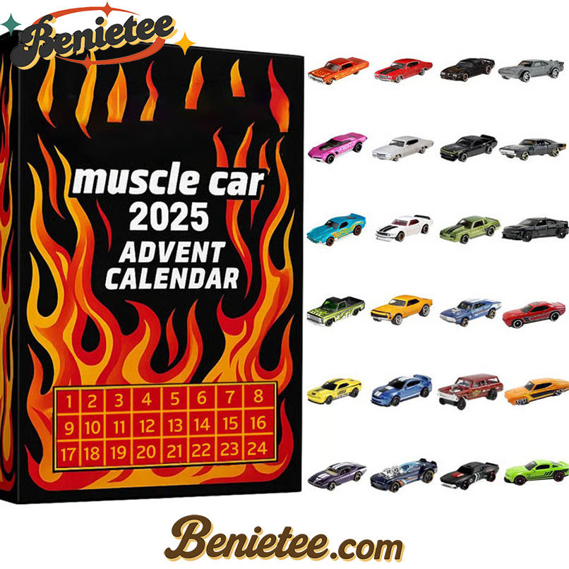 Hot Wheels Car Advent Calendar 2025, Christmas Countdown Advent Calendar Gift Box with 24 Acrylic Ornaments