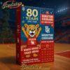 Houston Cougars 80th Anniversary Advent Calendar, Christmas Countdown Advent Calendar Gift Box with 24 Acrylic Ornaments