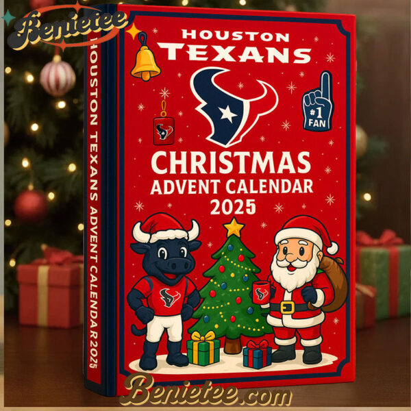 Houston Texans Advent Calendar 2025 24TH ANNIVERSARY Christmas Gift, Christmas Idea, Christmas Countdown Advent Calendar Gift Box with 24 Acrylic Ornaments