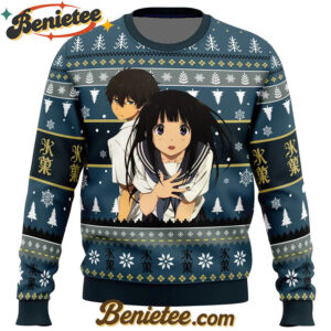 Houtarou And Eru Hyouka Ugly Christmas Sweater