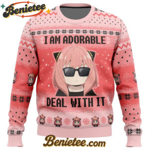 I Am Adorable Spy X Family Ugly Christmas Sweater