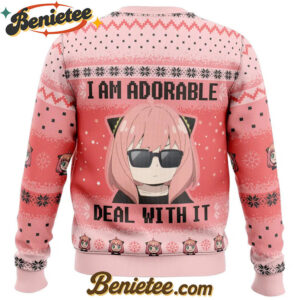 I Am Adorable Spy X Family Ugly Christmas Sweater