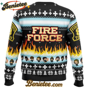 I Heard Santa on the Roof Fire Force Ugly Christmas Sweaters