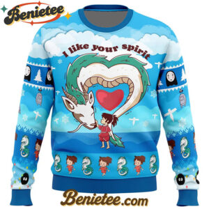 I Like Your Spirit Spirited Away Ugly Christmas Sweater