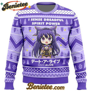 I Sense Dreadful Spirit Power Date A Live Ugly Christmas Sweater