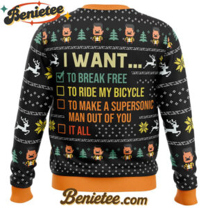 I Want To Break Free Queen Ugly Christmas Sweater