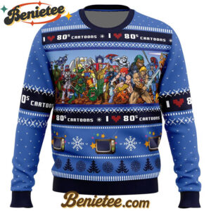 I love the 80s Cartoons Ugly Christmas Sweater