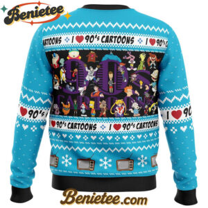 I love the 90s Cartoons Ugly Christmas Sweater