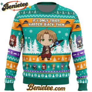 If I Only Tried Harder Mushoku Tensei Jobless Reincarnation Ugly Christmas Sweater