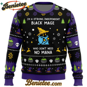 I'm A Strong Independent Black Mage Ugly Christmas Sweater