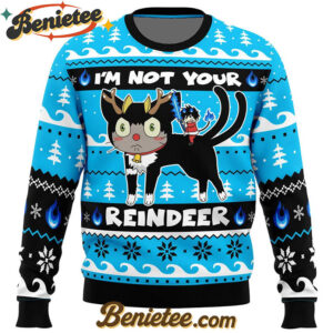 I'm Not Your Reindeer Blue Exorcist Ugly Christmas Sweater