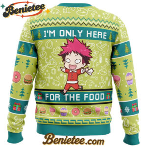 I'm Only Here For The Food Food Wars Ugly Christmas Sweater