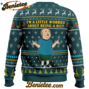 I'm a Little Worried King Of The Hill Ugly Christmas Sweater