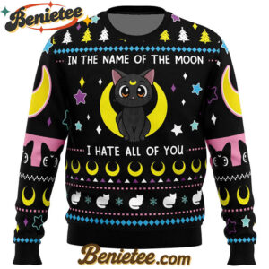 In The Name Of the Moon Sailor Moon Ugly Christmas Sweater