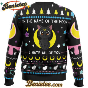 In The Name Of the Moon Sailor Moon Ugly Christmas Sweater