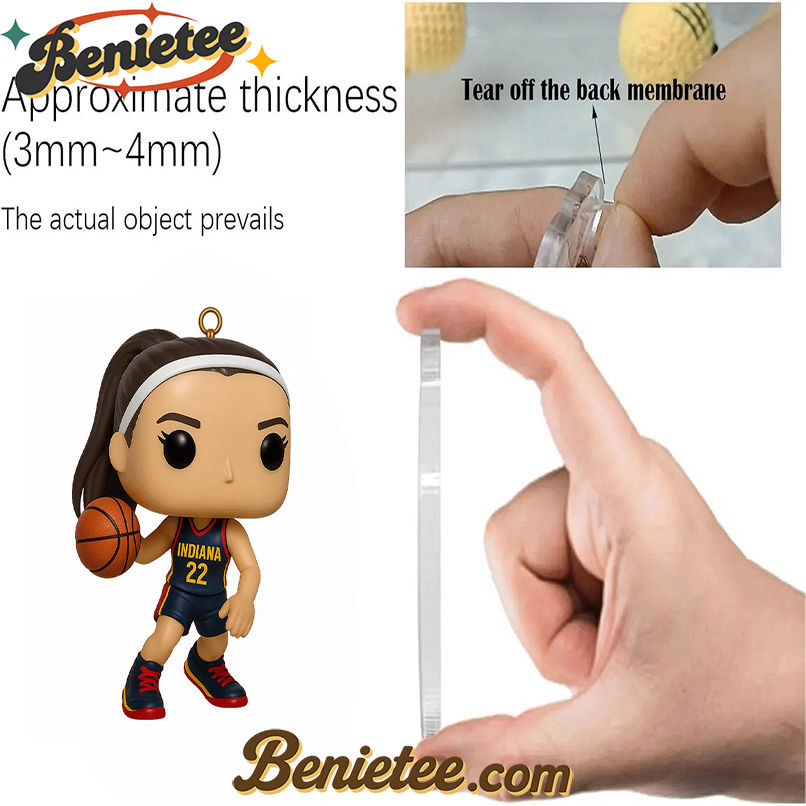 Indiana Fever Advent Calendar 2025, Christmas Countdown Advent Calendar Gift Box with 24 Acrylic Ornaments