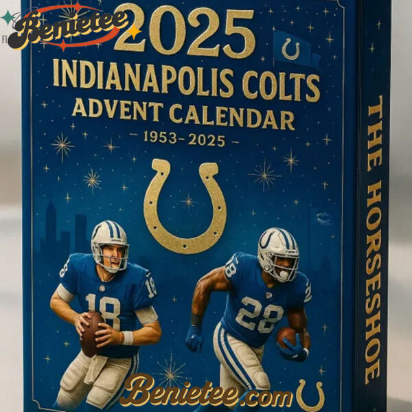 Indianapolis Colts Advent Calendar 2025 72TH ANNIVERSARY Christmas Gift, Christmas Idea, Christmas Countdown Advent Calendar Gift Box with 24 Acrylic Ornaments
