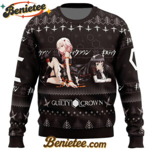 Inori X Tsugumi Guilty Crown Ugly Christmas Sweater