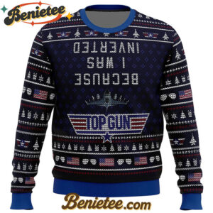Inverted Top Gun Ugly Christmas Sweater