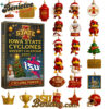 Iowa State Cyclones 2025 Advent Calendar, Christmas Countdown Advent Calendar Gift Box with 24 Acrylic Ornaments