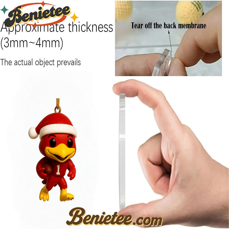 Iowa State Cyclones 2025 Advent Calendar, Christmas Countdown Advent Calendar Gift Box with 24 Acrylic Ornaments