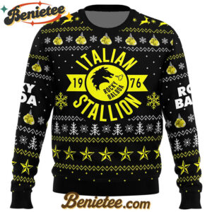 Italian Stallion Balboa Rocky Ugly Christmas Sweater