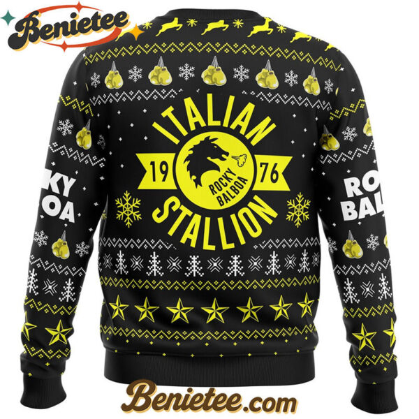 Italian Stallion Balboa Rocky Ugly Christmas Sweater