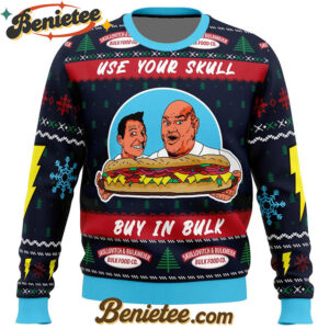 It's Bulk and Skull Power Rangers Ugly Christmas Sweater