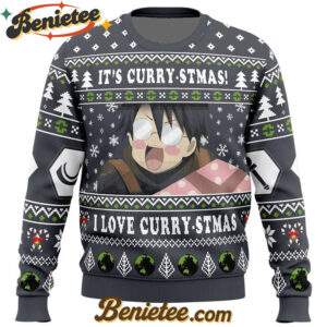 Its Curry-stmas! I Love Curry-stmas Log Horizon Ugly Christmas Sweater