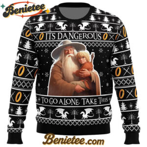 It's Dangerous to go Alone Lord of the Rings Ugly Christmas Sweater