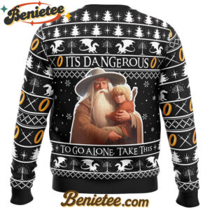 It's Dangerous to go Alone Lord of the Rings Ugly Christmas Sweater