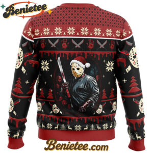 Jason Voorhees Friday the 13th Ugly Christmas Sweater