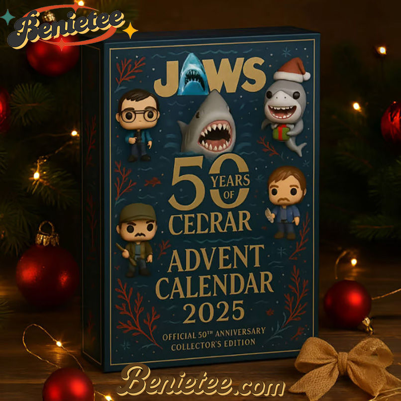 Jaws Advent Calendar 2025, Christmas Countdown Advent Calendar Gift Box with 24 Acrylic Ornaments