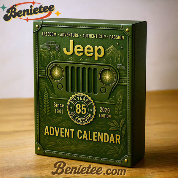 Jeep 85th Anniversary Advent Calendar, Christmas Countdown Advent Calendar Gift Box with 24 Acrylic Ornaments