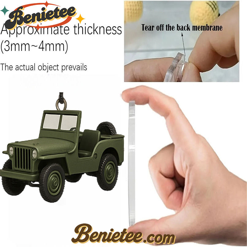 Jeep 85th Anniversary Advent Calendar, Christmas Countdown Advent Calendar Gift Box with 24 Acrylic Ornaments