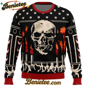 Jeff Johansen Death's Head Dead by Daylight Ugly Christmas Sweater