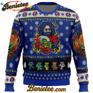 Jerry Garcia Grateful Dead Ugly Christmas Sweater