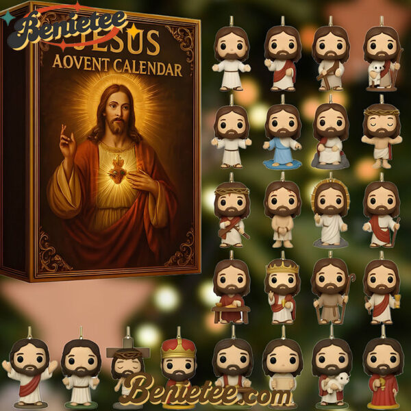 Jesus Edition Advent Calendar 2025, Christmas Countdown Advent Calendar Gift Box with 24 Acrylic Ornaments