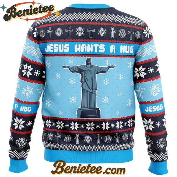Jesus Wants a Hug Hellsing Ugly Christmas Sweater