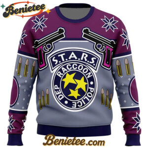 Jill Valentine Season's Blasting Dead by Daylight Ugly Christmas Sweater