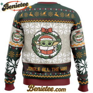 Jingle All The Way Mandalorian Star Wars Ugly Christmas Sweater