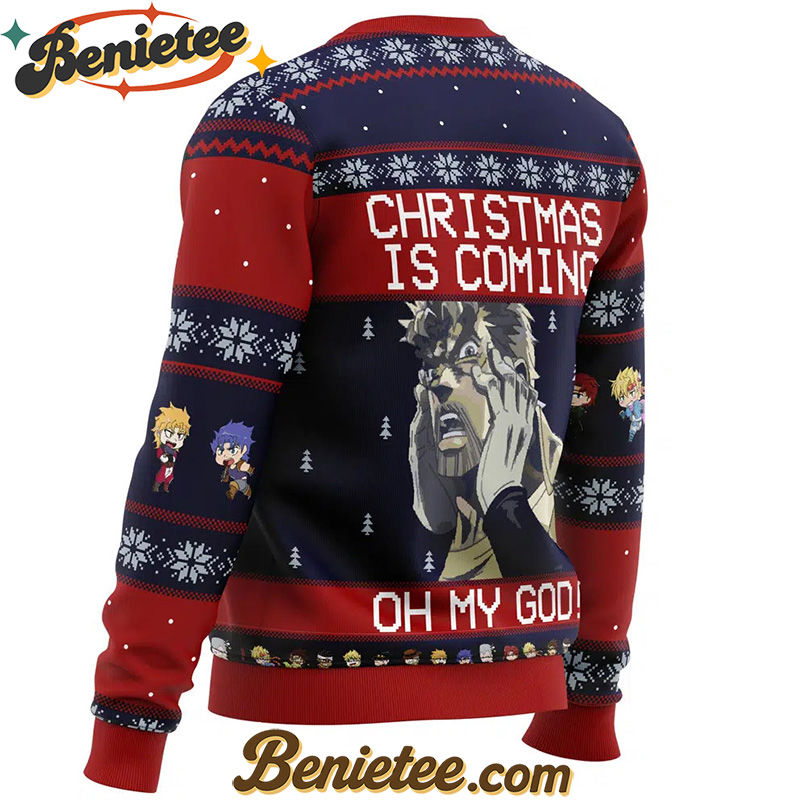 Jojo's Bizarre Adventure Joseph Joestar Oh My God Ugly Christmas Sweater