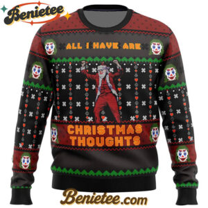 Joker All I Have are Xmas Thoughts Ugly Christmas Sweater