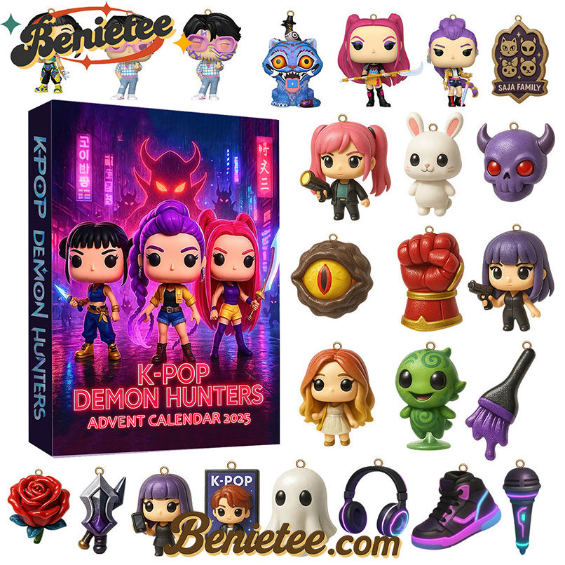 KPop Demon Hunters Premium Advent Calendar 2025 CHRISTMAS GIFT, CHRISTMAS IDEA, Christmas Countdown Advent Calendar Gift Box with 24 Acrylic Ornaments