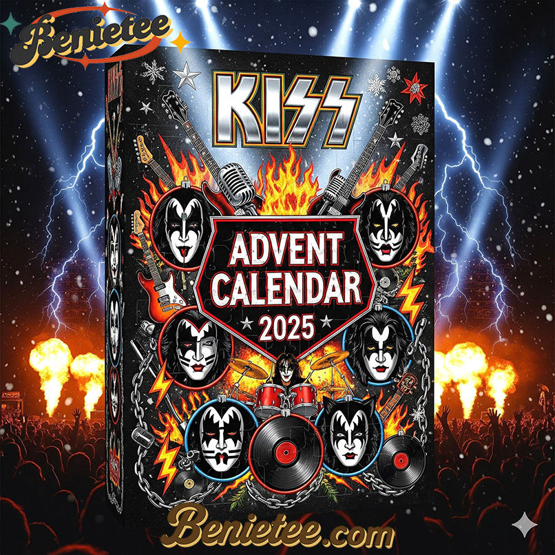 Kiss Band Premium Advent Calendar 2025 CHRISTMAS GIFT, CHRISTMAS IDEA, Christmas Countdown Advent Calendar Gift Box with 24 Acrylic Ornaments
