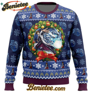 Kaiba Blue-Eyes White Dragon Christmas Yugioh Ugly Christmas Sweater