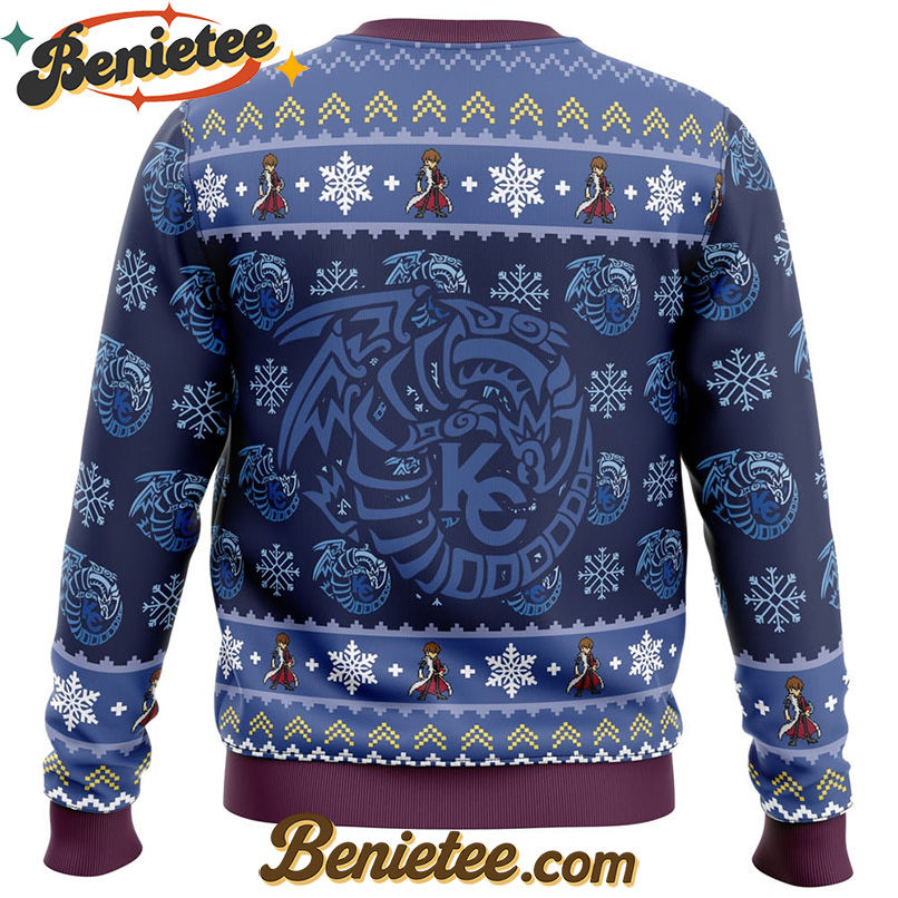 Kaiba Blue-Eyes White Dragon Christmas Yugioh Ugly Christmas Sweater