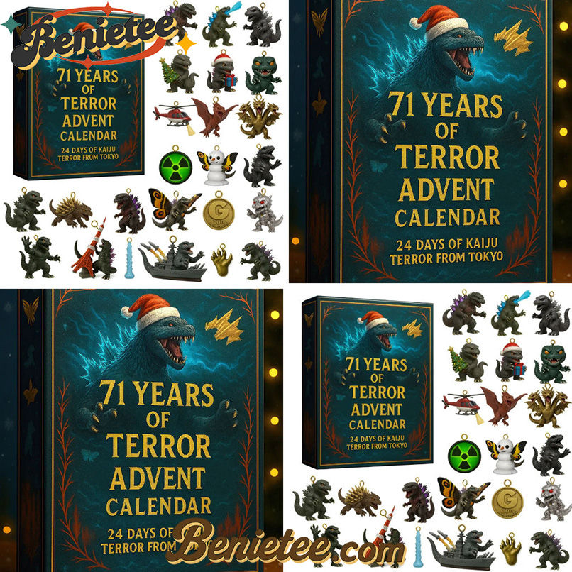 Kaiju Godzilla Advent Calendar 2025, Christmas Countdown Advent Calendar Gift Box with 24 Acrylic Ornaments